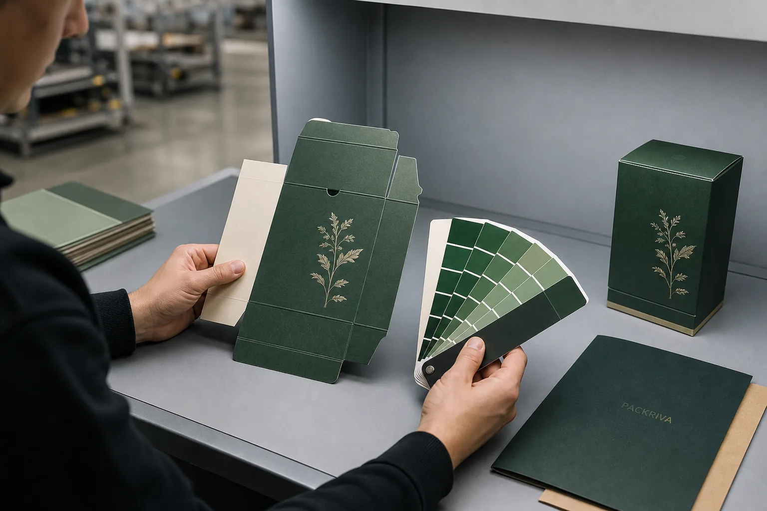 Printed carton compared with a color reference